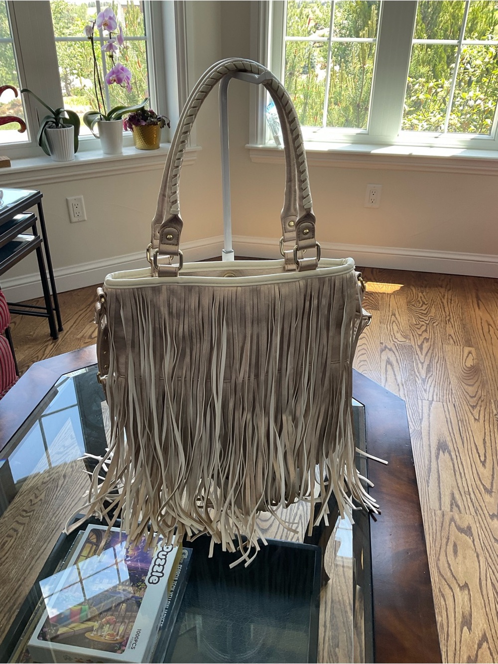 Steve Madden Fringed metallic convertible Bag  - Stylish Edgy concert rodeo New